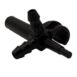 FIN DE LIGNE COUDE PLASTECH CAPUCHON LONG 3ST NOIR
